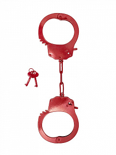 Наручники стальные красного цвета (Be Mine) (One Size)