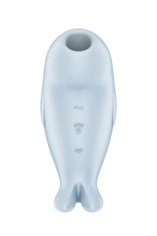 Вакуумный стимулятор клитора Satisfyer Seal You Soon, силикон, голубой, 11см