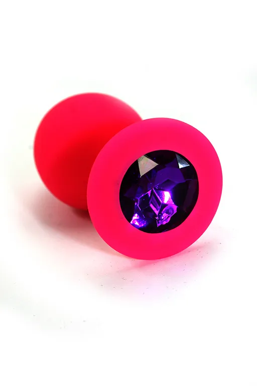 Анальная втулка Kanikule Plugs, силикон, размер M, Ø3,5 см, розовый/фиолетовый
