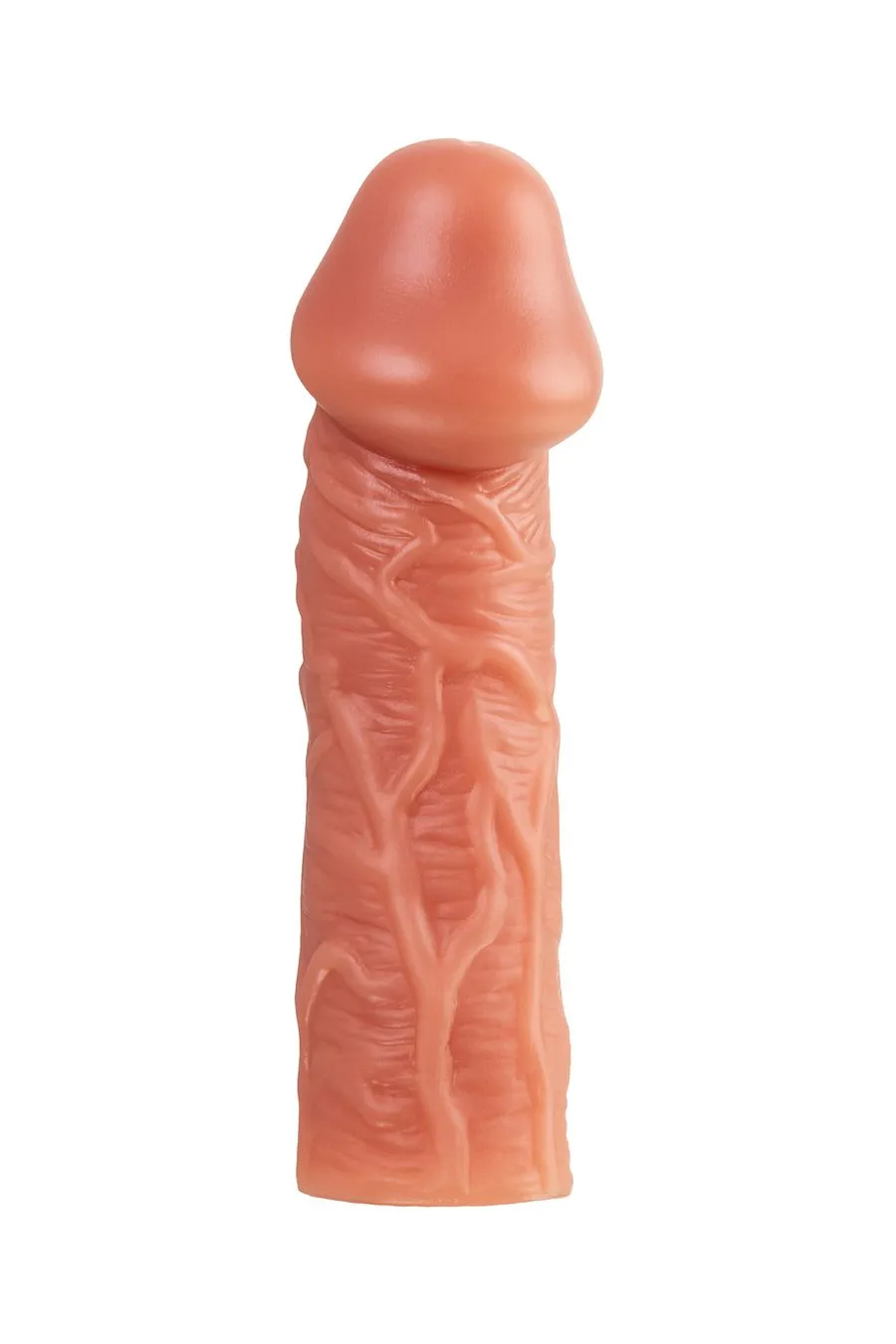 Насадка реалистичная KOKOS COCK SLEEVE с дополнительной стимуляцией, TPE, телесная, L 15,6 см Ø 4,2 см