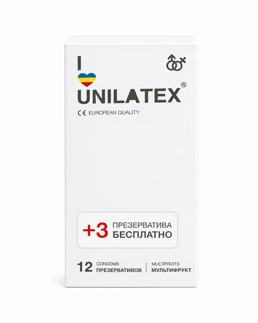 Unilatex презервативы Multifruits, 12 шт