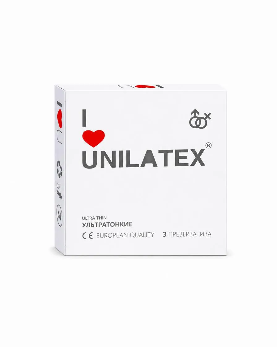 Unilatex Ultrathin презервативы ультратонкие, 19 см, №3