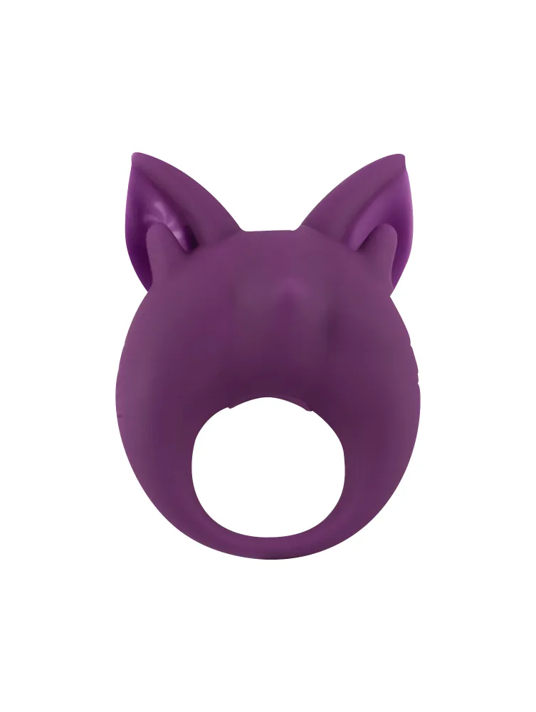 Перезаряжаемое кольцо для клиторальной стимуляции MiMi Animals Kitten Kiki, фиолетовый