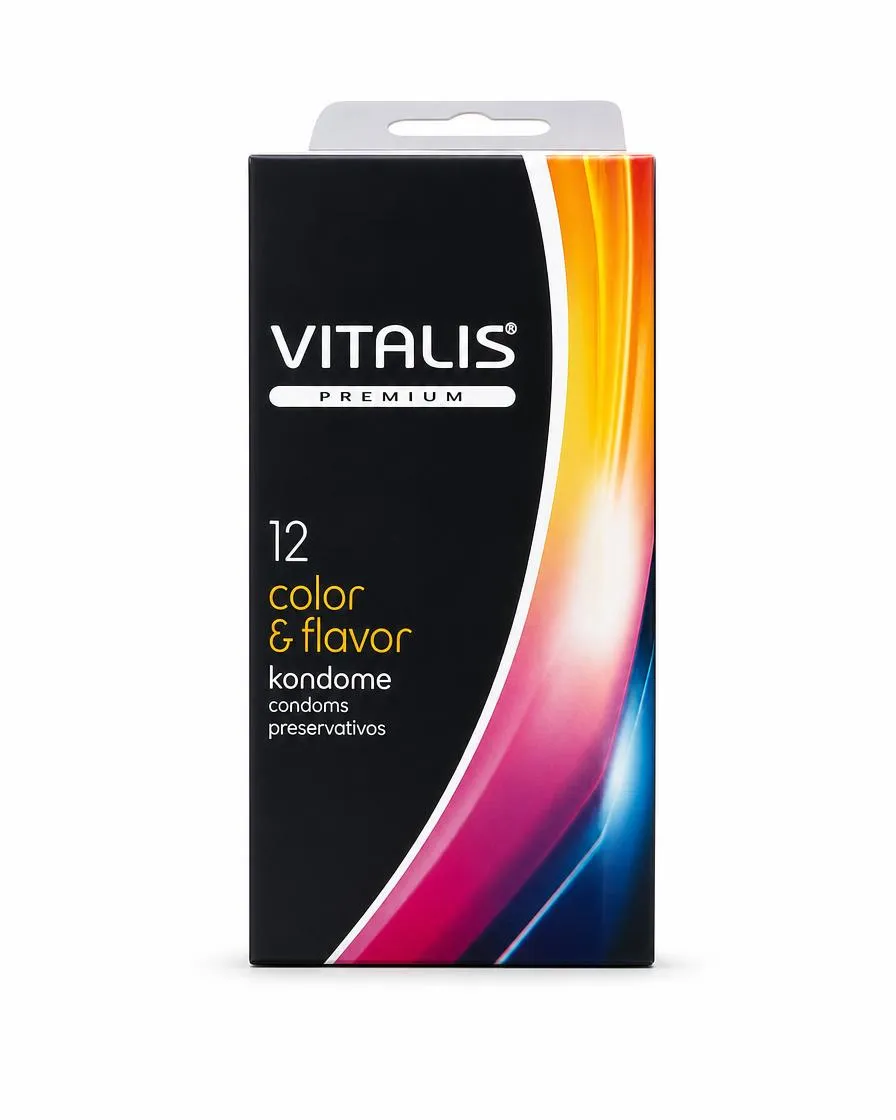 Презервативы Vitalis Premium color & flavor цветные, ароматизированные №12