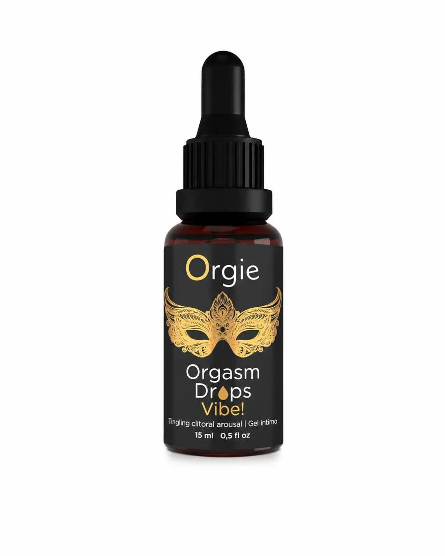 Возбуждающий съедобный гель для клитора Orgie Orgasm Drops Vibe!, 15 мл