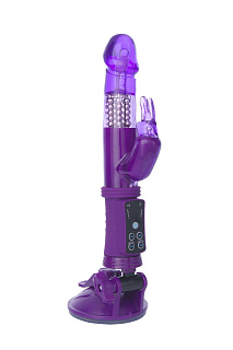 Вибратор с клиторальным стимулятором TOYFA A-Toys, TPR, фиолетовый, 22 см