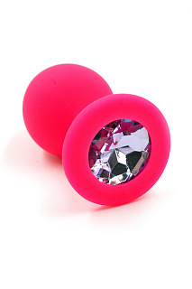 Анальная втулка Kanikule Plugs, силикон, размер M, Ø3,5 см, розовый/нежно-розовый