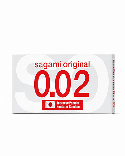 Презервативы Sagami Original 0.02, 2шт.