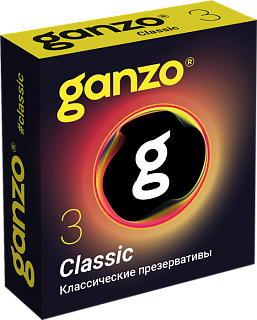 Презервативы Ganzo Classic, 18.5 см, 3 шт.