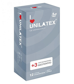 Unilatex Презервативы  Ribbed с рифленой поверхностью, 12 шт