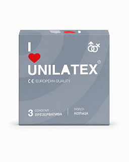 Презервативы Unilatex Ribbed 3 шт