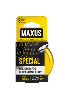 Презервативы MAXUS Special №3 в железном кейсе, точечно-ребристые, 3 шт