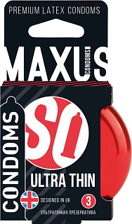 Презервативы MAXUS Ultra thin №3 в железном кейсе, ультратонкие, 3 шт