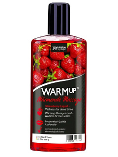 Съедобное массажное масло JoyDivision WARMup со вкусом клубники, разогревающее, 150мл