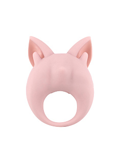 Перезаряжаемое кольцо для клиторальной стимуляции MiMi Animals Kitten Kiki Light, розовый