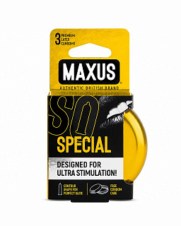 Презервативы MAXUS Special №3 в железном кейсе, точечно-ребристые, 3 шт