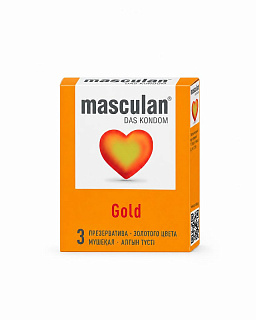 Презервативы Masculan 5 Ultra, золотого цвета, №3