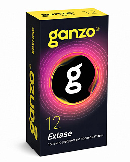 Презервативы Ganzo Extase точечно-ребристые, 12 шт.