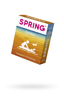 Презервативы Spring Contour, контурные, 17,5 см, 3 шт