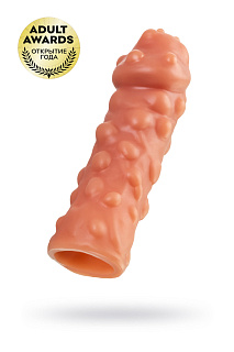 Насадка на член KOKOS с дополнительной стимуляцией, реалистичная, Ø 4,3 см