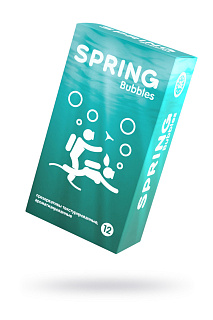 Презервативы Spring Bubbles, с точечной поверхностью, латекс, 17,5 см, 12 шт