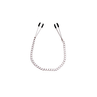 Зажимы для сосков БДСМ аксессуар, с цепочкой 30 см, металл