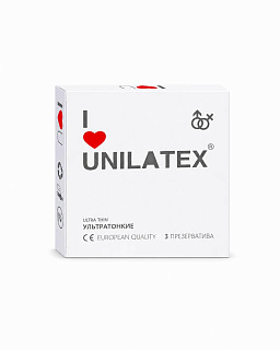 Unilatex Ultrathin презервативы ультратонкие, 19 см, №3