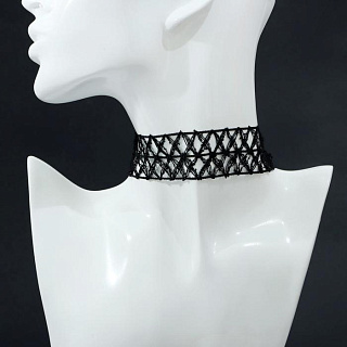 Чокер "Ассорти" плетение, (набор 5 шт), цвет чёрно-синий, L=30,5 см