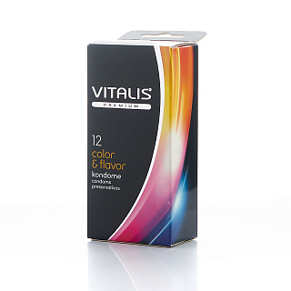 Презервативы Vitalis Premium color & flavor цветные, ароматизированные №12