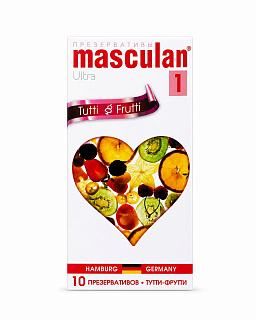Презервативы Masculan Ultra 1, тутти-фрутти (Tutti-Frutti), №10