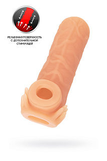 Насадка на член KOKOS реалистичная с дополнительной стимуляцией, Ø 4,4 см