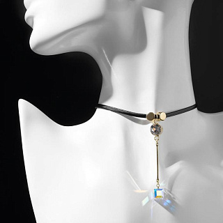 Чокер "Кожа" с подвесками