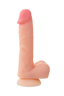 Фаллоимитатор RealStick Silicone Hugh J, 15 см, Ø 3,7 см, силикон, телесный