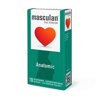 Презервативы Masculan Anatomic, анатомические, № 10