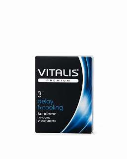 Презервативы Vitalis Premium delay & cooling с охлаждающим эффектом №3