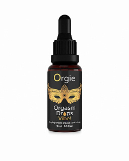 Возбуждающий съедобный гель для клитора Orgie Orgasm Drops Vibe!, 15 мл