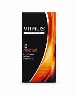 Презервативы Vitalis Premium ribbed ребристые №12