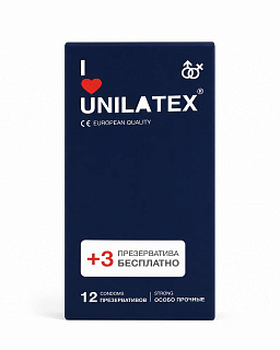 Презервативы Unilatex Extra Strong 12+3шт
