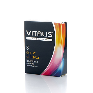 Презервативы Vitalis Premium color & flavor цветные, ароматизированные №3