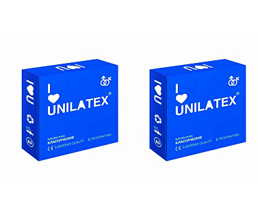 Презервативы Unilatex Natural Plain, классические, №3 — 2 упаковки
