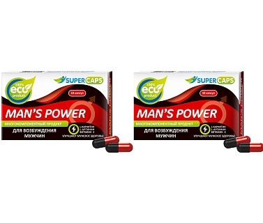 Возбуждающие капсулы Man's Power, 10 капсул — 2 упаковки