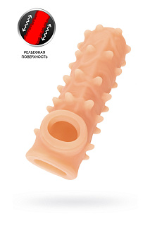 Насадка на член KOKOS реалистичная с дополнительной стимуляцией, Ø 4,4 см