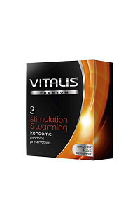 Презервативы Vitalis Premium stimulation & warming с согревающим эффектом №3