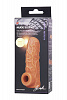 Насадка реалистичная KOKOS NUDE SLEEVE с дополнительной стимуляцией, TPE, телесная, L 15,6 см Ø 3,8 см