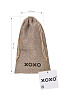 Мешочек XOXO, текстиль, коричневый, 24,5*14 см