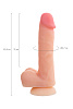 Фаллоимитатор RealStick Silicone Hugh J, 20,5 см, Ø 3,7 см, телесный