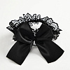 Подвязка кружевная Полночь, черная с бантом