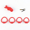 Пояс верности Оки- Чпоки, мужской, пластик,6 х 3,5 см, набор колец, замок, ключ, красный