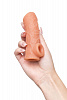 Насадка реалистичная KOKOS NUDE SLEEVE с дополнительной стимуляцией, TPE, телесная, L 15,6 см Ø 3,8 см