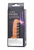 Насадка реалистичная KOKOS NUDE SLEEVE с дополнительной стимуляцией, TPE, телесная, L 15,6 см Ø 3,8 см